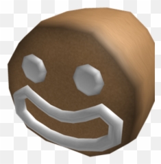 Gingerbread Man Head - Happy png