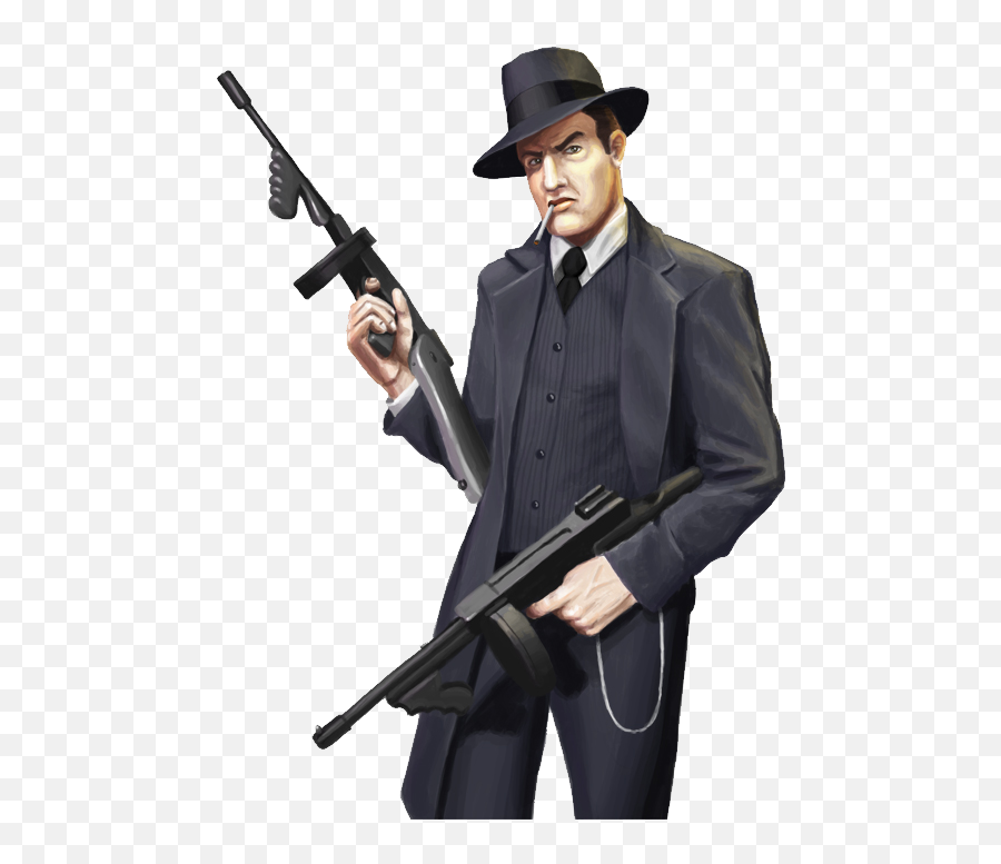 Pngimgcom - Gangster With Tommy Gun,Gangster Hat Png