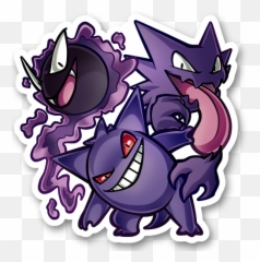 Gastly Haunter Gengar Vinyl Sticker - Haunter Gengar Gastly Png,Haunter Png