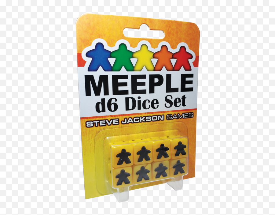 Meeple D6 Dice Set - Yellow 8ct Steve Jackson Games Meeple D6 Dice Set Png,Meeple Png