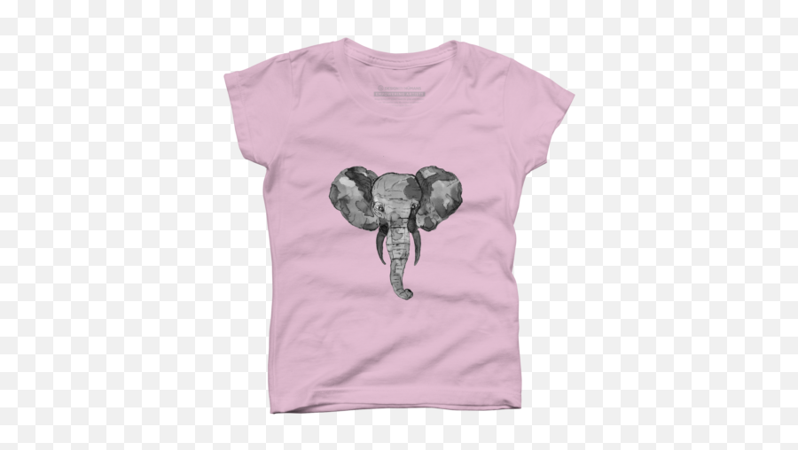 New Pink Elephant T - Shirts Design By Humans Giant Panda Png,Elephant Head Png