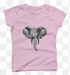 New Pink Elephant T - Shirts Design By Humans Giant Panda Png,Elephant Head Png