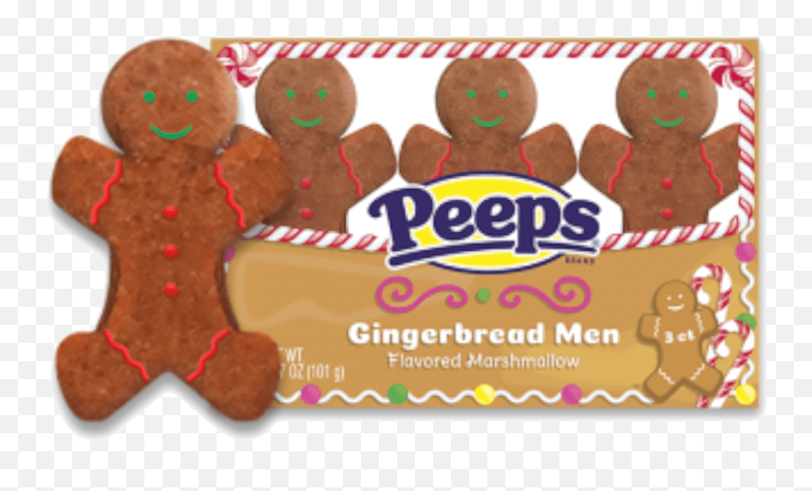 Peeps Marshmallow Gingerbread Man 112oz U2013 Mental Munchies - Peeps Png,Gingerbread Man Transparent