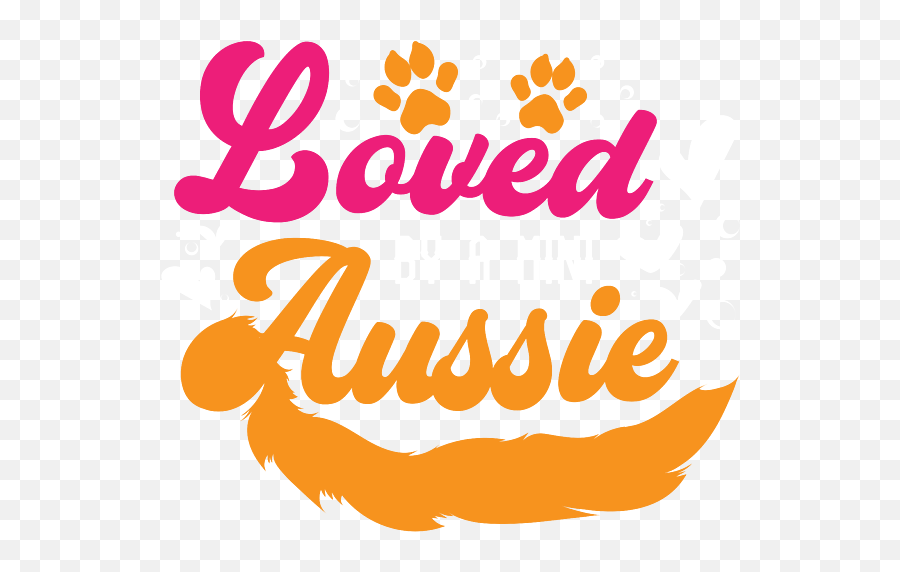Loved By A Mini Aussie Australian Shepherd Paws Dog Paw Breed Puppy Pup Bone Pet Tshirt Design T - Shirt Language Png,Australian Shepherd Icon