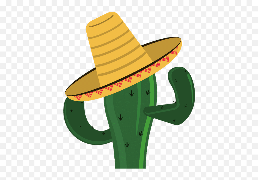 Cactus And Sombrero Icon - People Are Welcoming In Mexico Png,Sombrero Icon