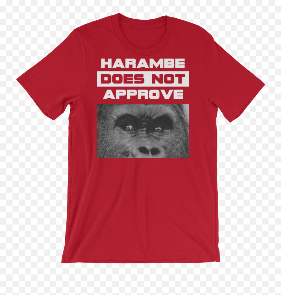 Download Harambe Does Not Approve T Shirt - Intelligence Macaque Png,Harambe Transparent