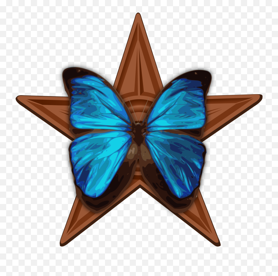 Fileblue Butterfly Barnstarsvg - Wikimedia Commons Butterfly Line Of Symmetry Png,Blue Butterflies Png