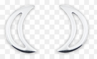 Sterling Silver Crescent Moon Stud Earrings Thecharmworkscom - Solid png