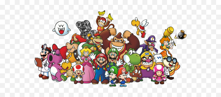Download Various Nintendo Characters - Super Mario Characters Poster Png,Nintendo Characters Png
