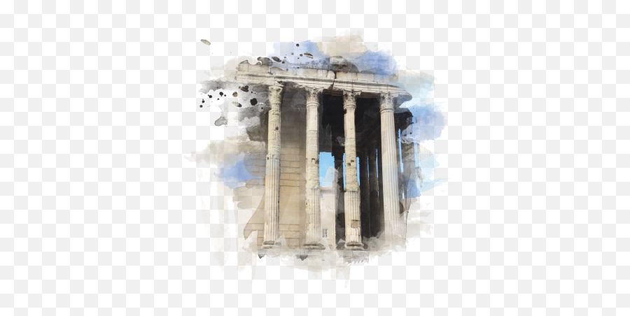 Download Hd Forte Designs 4 Pillars - Temple Of Augustus And Forte With 4 Piilar Png,Pillars Png