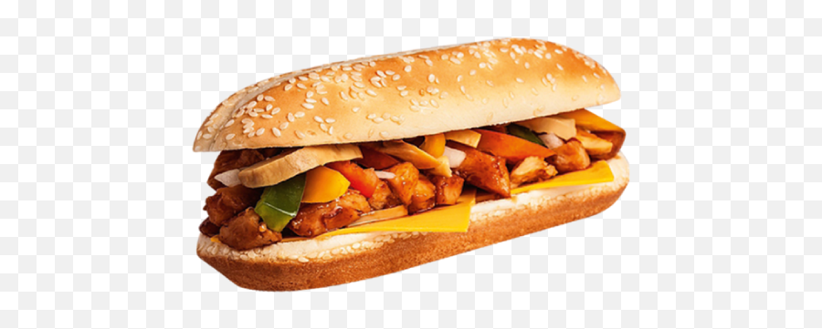 Fajita Sandwich - Crispy Chicken Fast Food Png,Sub Sandwich Png