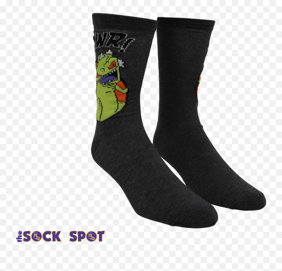 2 Pair Pack Nickelodeon Rugrats Reptar Socks - Sock Png,Rugrats Png