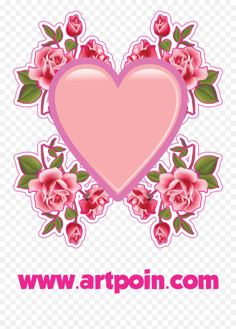 Coração Decorado Com Flores Png - Heart,Flores Png