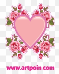 Coração Decorado Com Flores Png - Heart,Flores Png