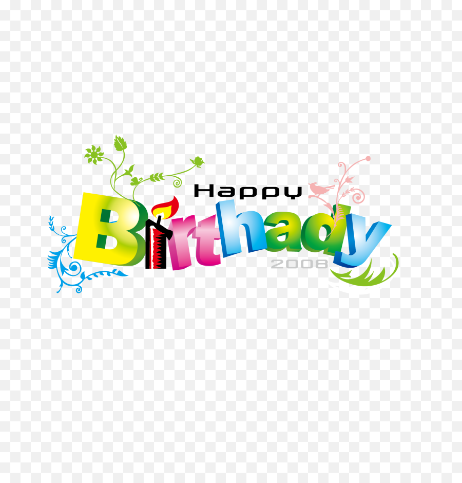 Happy Birthday Text Art Design In Png - Word Art Happy Birthday,Happy Birthday Png