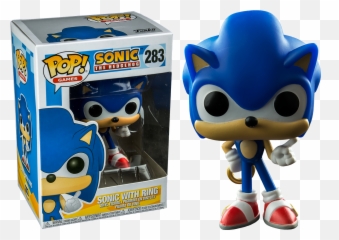 Funko Pop Sonic The Hedgehog - Sonic With Ring 283 Sonic Funko Pop With Chaos Emerald Png,Sonic Rings Png
