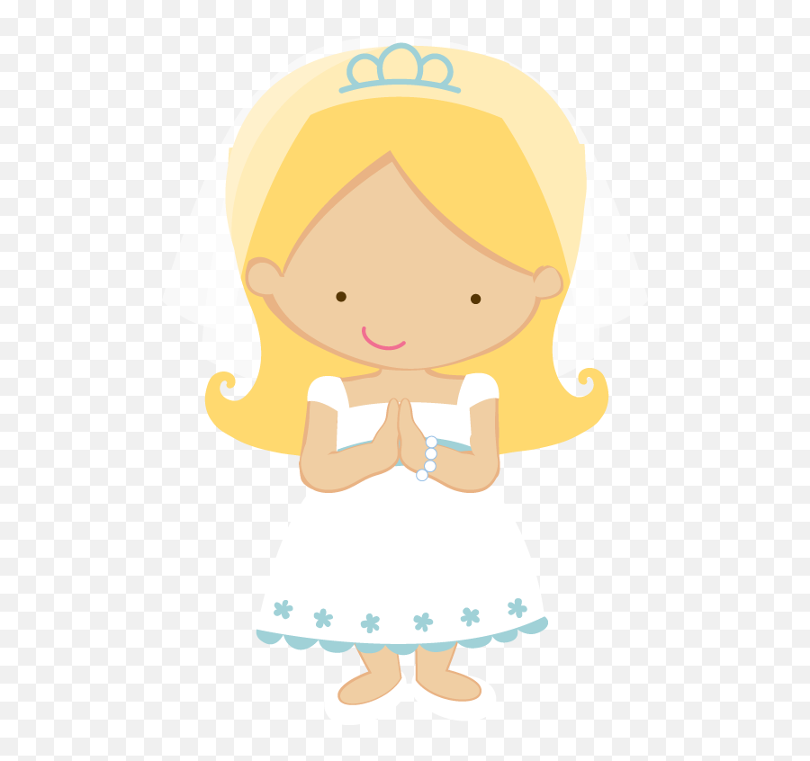 Download Svg Freeuse Stock Zwd Rosary Girl Png - Communion Blonde Communion Girl Clipart,Communion Png