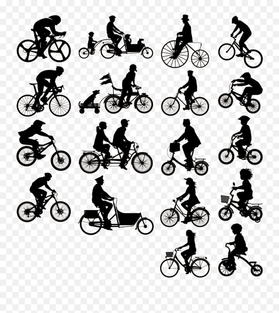 Bicycle Cycling Euclidean Vector Stock Photography - Rider Vectors Bike Riding Silhouettes Png,Cycle Png