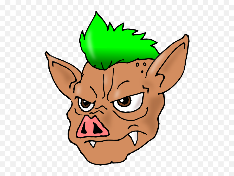 Punk Pig Png Clip Arts For Web - Clip Arts Free Png Backgrounds Pig With Green Hair,Pig Clipart Png