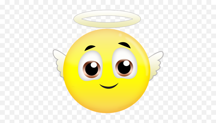 Download Hd Free Angel Emoji - Angel Emoji Black Background Emoji Images With Black Background Png,Black Background Png