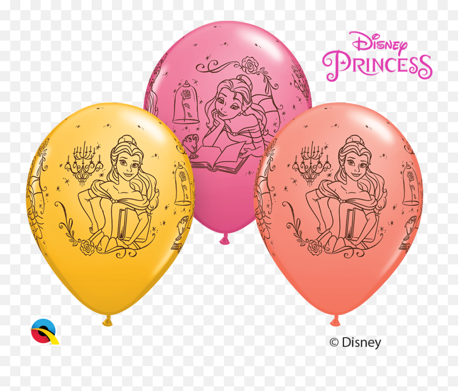 Princess Belle Png - 11 Assorted 25 Count Disney Princess Balloon,Belle Png