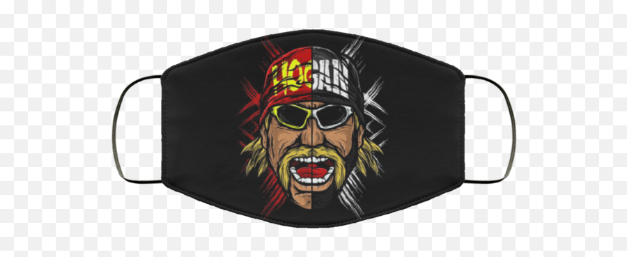 Hulk Hogan Cloth Face Mask - Wwe Hulk Hogan Mouth Mask Png,Hulk Hogan Png