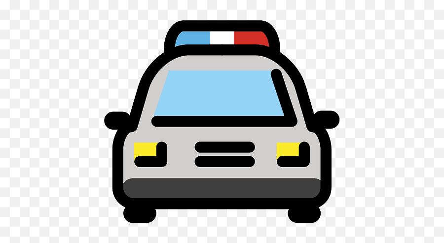 Oncoming Police Car Emoji Clipart - Dibujo Coche Creative Commons Png,Car Emoji Png