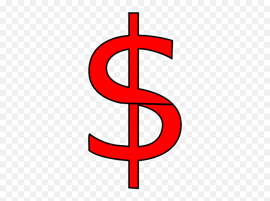 Cash Clipart Symbol - Red Dollar Sign Clipart Png,Cash Sign Png