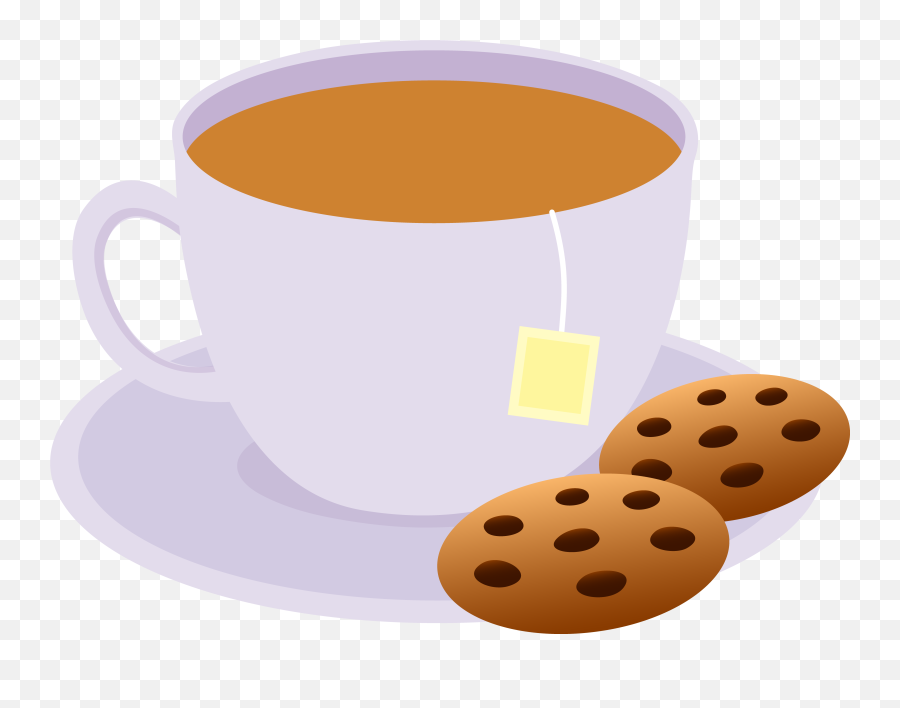 Clipart Of Evening Tea And Cookies - Coffee Cup Png Clipart Cups Of Tea,Coffee Cup Transparent