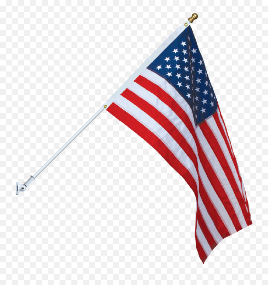 American Flag U0026 Spinning Pole Set - Silver Pole Silver Ball American Flag And Pole Png,American Flag Png