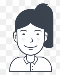 Woman Girl With Ponytail Person User Free Icon Of - Female Avatar Line Png