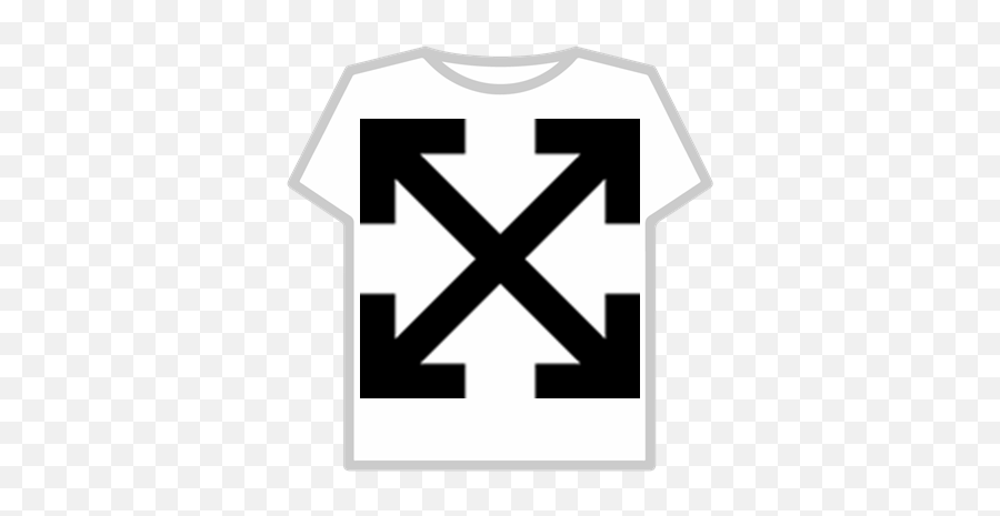 Off White Shirt Cross - Off White Cross Png,White Roblox Logo