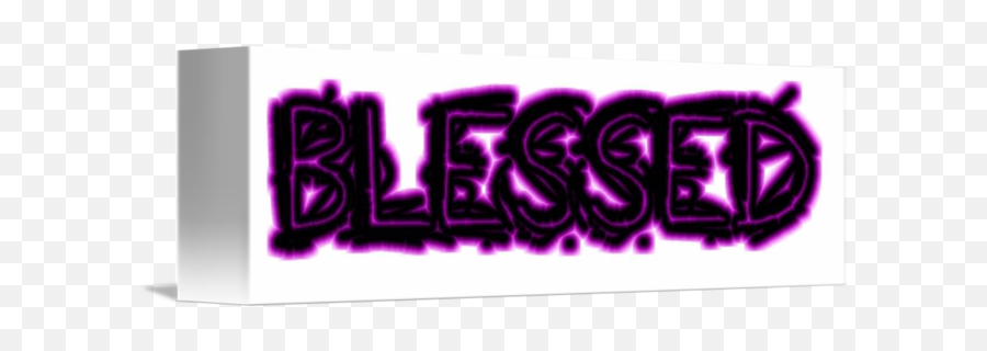 Blessed Grunge Outline Purple Glow By Elizabeth Mix - Dot Png,Purple Glow Png