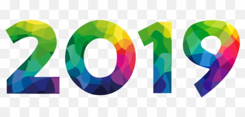 Colorful 2019 Text For Happy New Year Free Stock Photos - Circle png