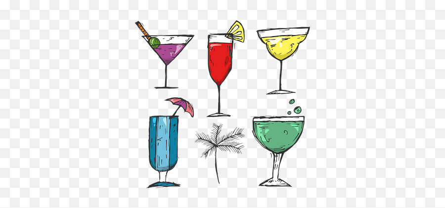 Free Cocktail Drink Vectors - World Cocktail Day 2020 Png,Martini Glass Silhouette Png