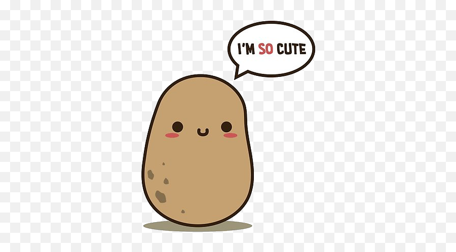 Kawaii Potato Cute Adorable Meme Art - Cute Potato Png,Kawaii Potato Png