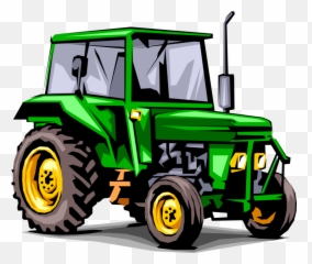Vector Illustration Of Agriculture And Farming Equipment - Tractor John Deere png
