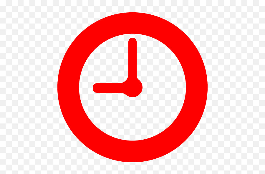 Red Clock 10 Icon - Youtube Logo Circle Png,Clock Png Icon