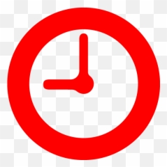 Red Clock 10 Icon - Youtube Logo Circle Png,Clock Png Icon