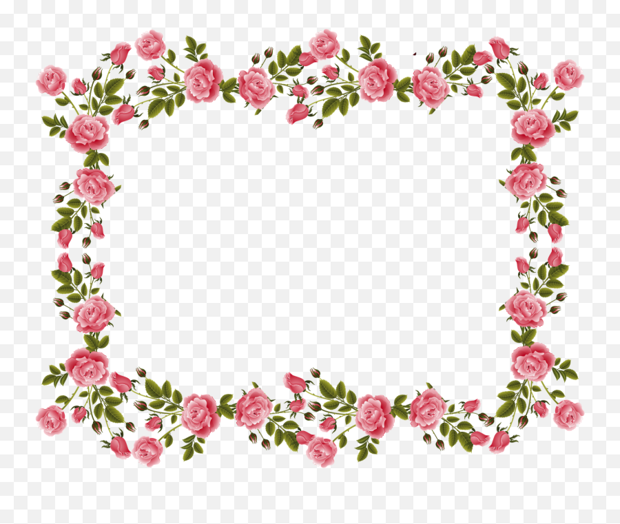 Picture Transparent Download Png Files - Flower Border Design Landscape,Flower Frame Transparent