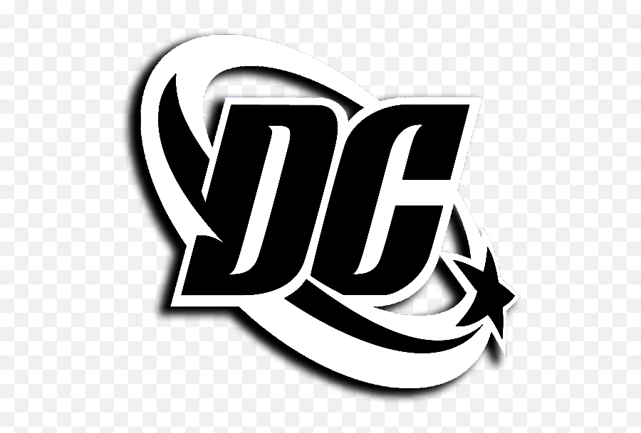 Dc Comics Logo In Black U0026 White And Fan 2004 - Language Png,Icon Comics Logo