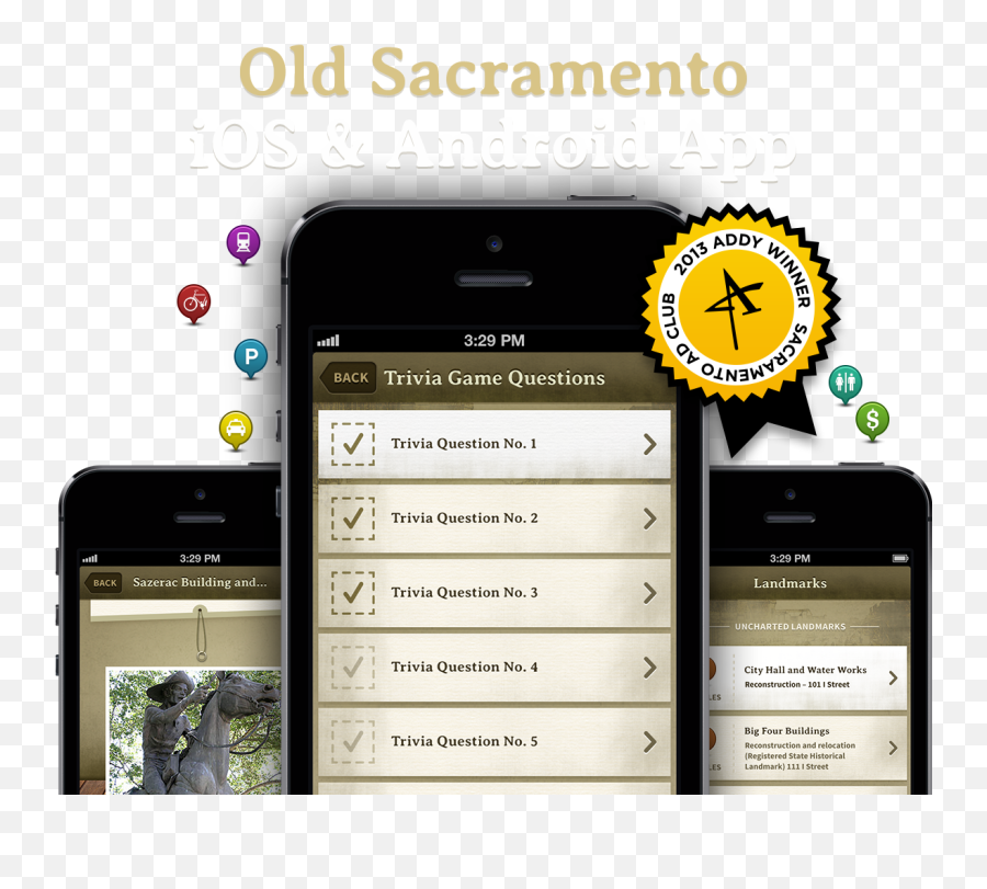 Old Sacramento Ios U0026 Android App Development Three29 - Smart Device Png,Market Icon Historical