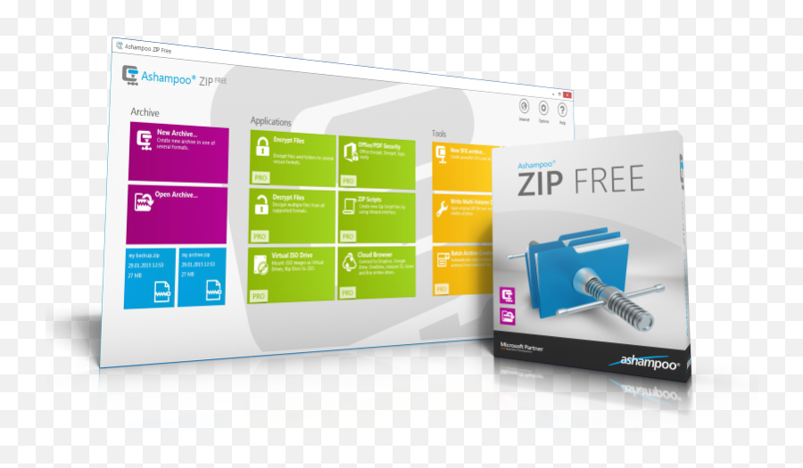 Ashampoo Zip Free - Overview Zip Free Png,Windows 7 Zip Icon