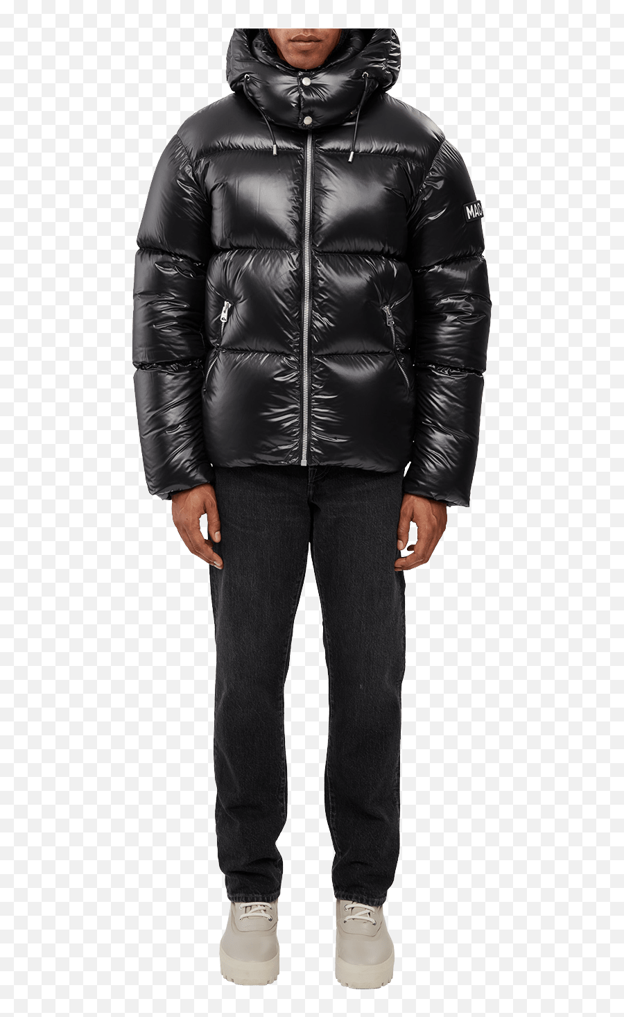 Black Puffer Outerwear Neiman Marcus - Mackage Kent Hooded Puffer Jacket Black Png,Hudson Icon Vest