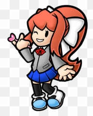 Paper Monika By Sirdusterbuster Newgrounds - Fictional Character png