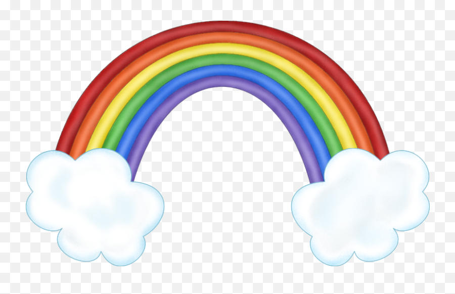 Download Hd Drawn Rainbow Cloud Png - Transparent Background Transparent Rainbow With Clouds,Clouds Clipart Png