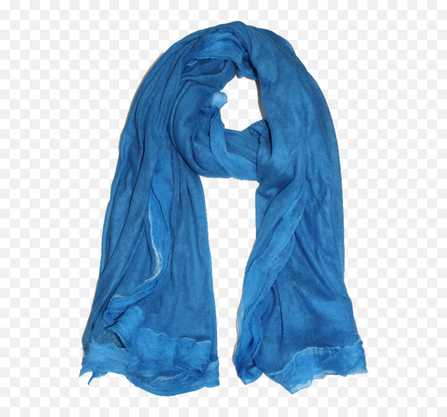 Oversized Scarf With Double Trim Around Border - Blue Scarf Png,Scarf Transparent Background