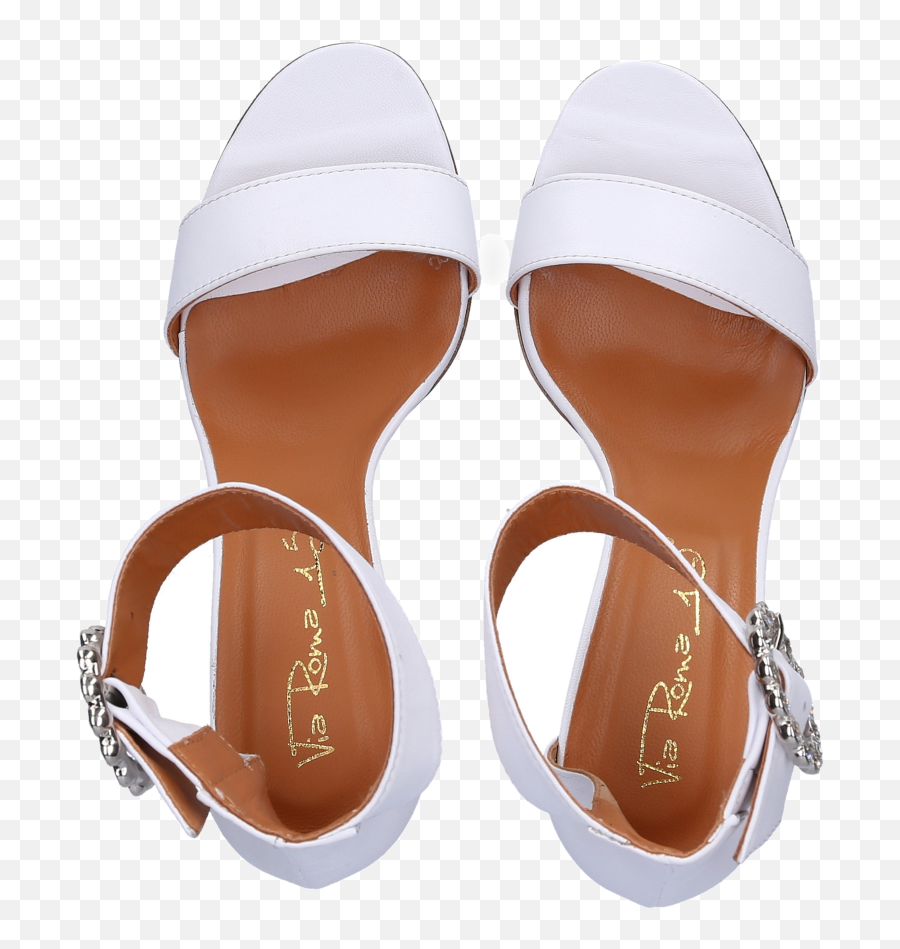 Via Roma 15 Sandals 2798 Nappa Leather Strass White - Open Toe Png,Polyvore Icon Examples