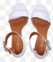 Via Roma 15 Sandals 2798 Nappa Leather Strass White - Open Toe png