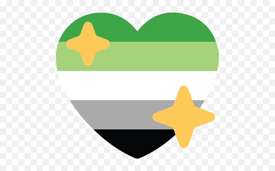 Polysexualtwitter - Aromantic Heart Emoji Transparent Png,Polysexual Flag Anime Icon